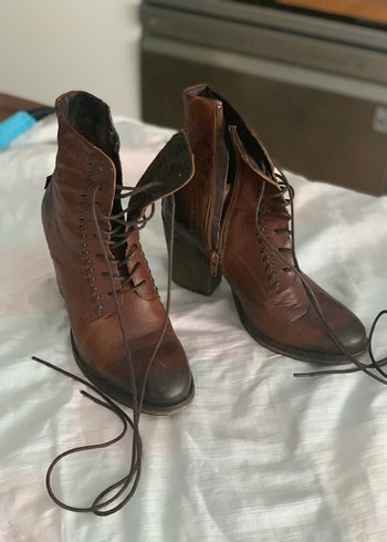 Levis Sehir Stiline Uygun Kahverengi Deri Bilek Botlar