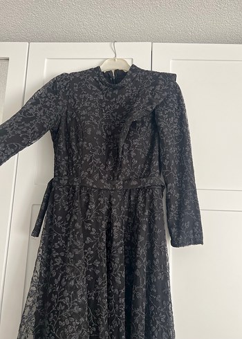 Siyah Gotik Nakışlı Abiye - Görsel 2