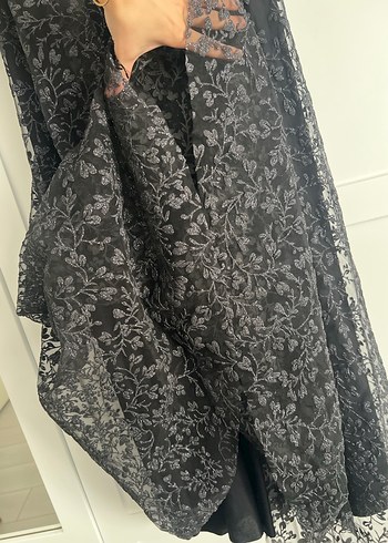 Siyah Gotik Nakışlı Abiye - Görsel 13