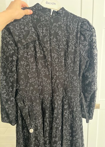 Siyah Gotik Nakışlı Abiye - Görsel 6