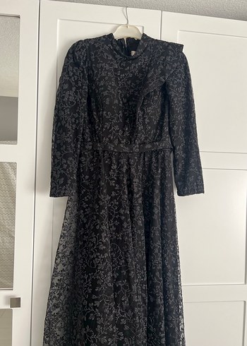 Siyah Gotik Nakışlı Abiye - Görsel 12