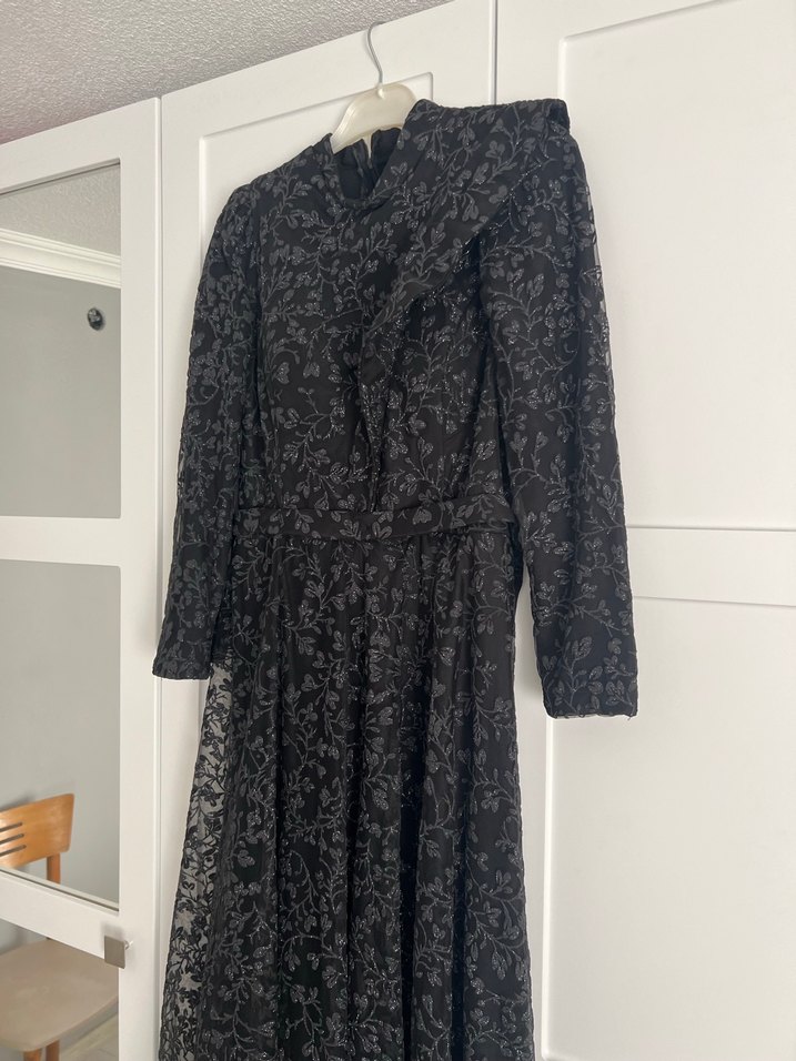 Siyah Gotik Nakışlı Abiye - Görsel 3