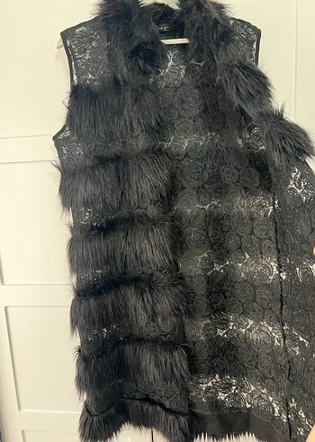 İthal Siyah Kürklü Yelek - Görsel 10