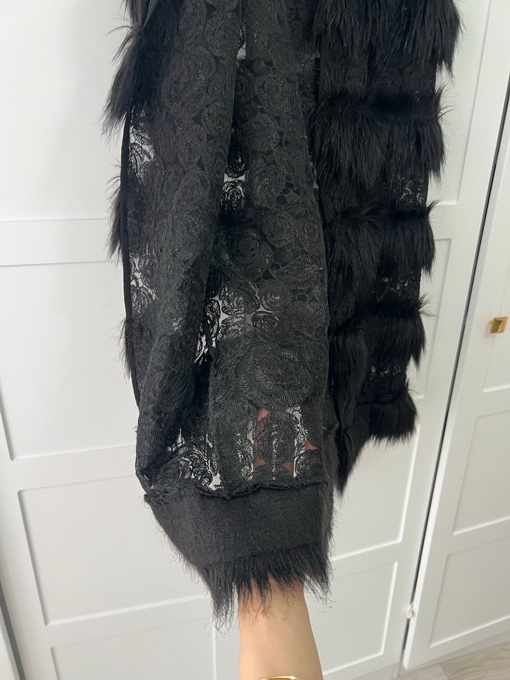 İthal Siyah Kürklü Yelek - Görsel 3