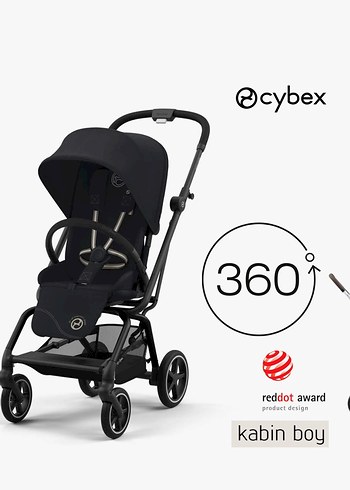 Cybex Dex 360° Döner Bebek Arabası Siyah - Görsel 4