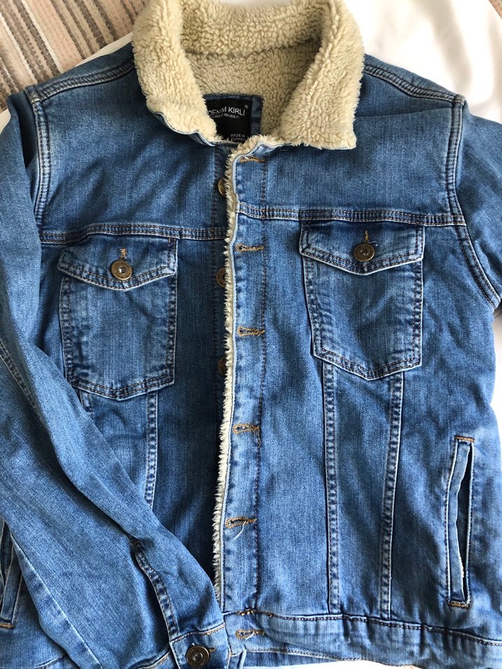 Düğmeli Mavi Denim Erkek Ceket - Görsel 3