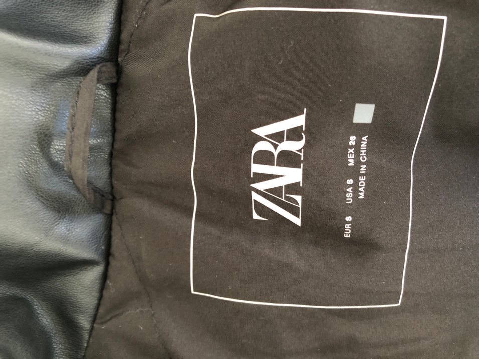 Zara  Siyah Deri Kadın Mont - Görsel 2