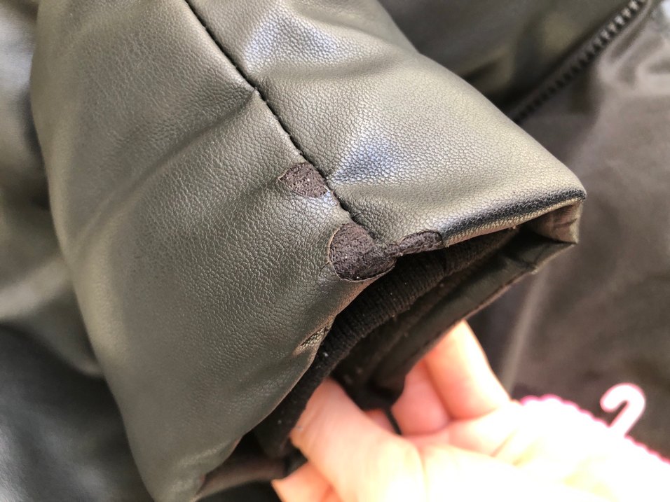 Zara  Siyah Deri Kadın Mont - Görsel 3