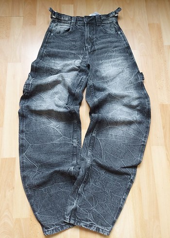 Bershka Eskitme Baggy Jean