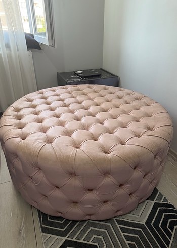 Pudra Pembe Modern Klasik Kanepe puf