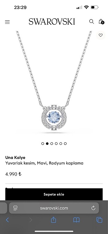 swarovski Swarovski mavi kolye