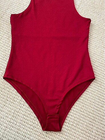 s Beden bordo Renk Trendyolmilla Halter Yaka Çıtçıtlı Body
