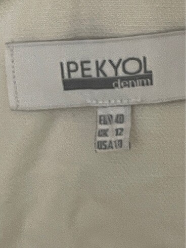 l Beden beyaz Renk İpekyol kot ceket