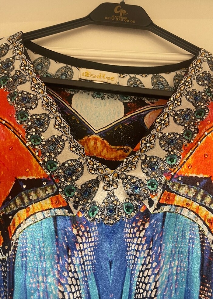 Ayyıldız  ithal taşlı pareo elbise - Görsel 3