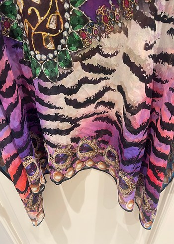 Ayyıldız taşlı ithal plaj elbisesi - Görsel 4