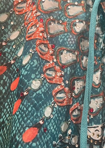 Ayyıldız  ithal taşlı plaj elbisesi - Görsel 3