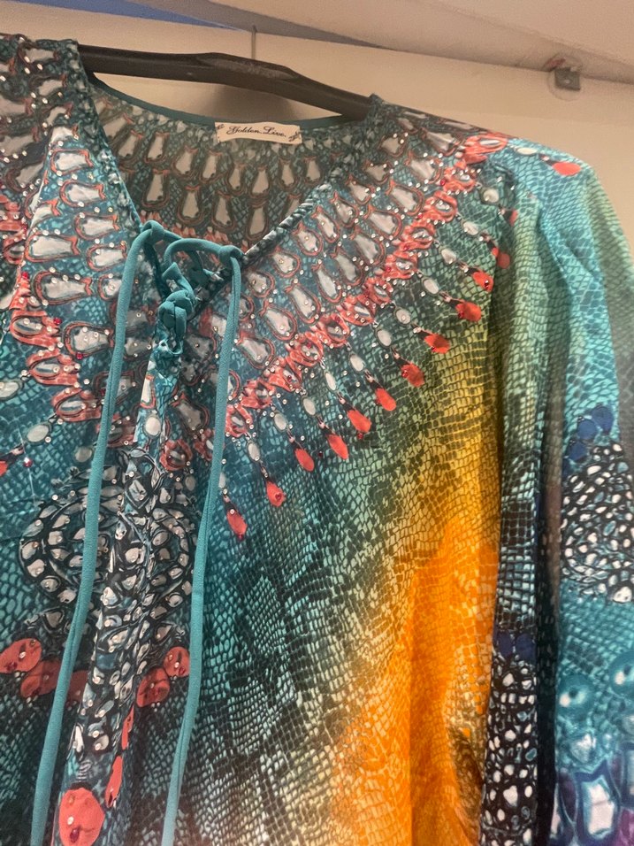 Ayyıldız  ithal taşlı plaj elbisesi - Görsel 2