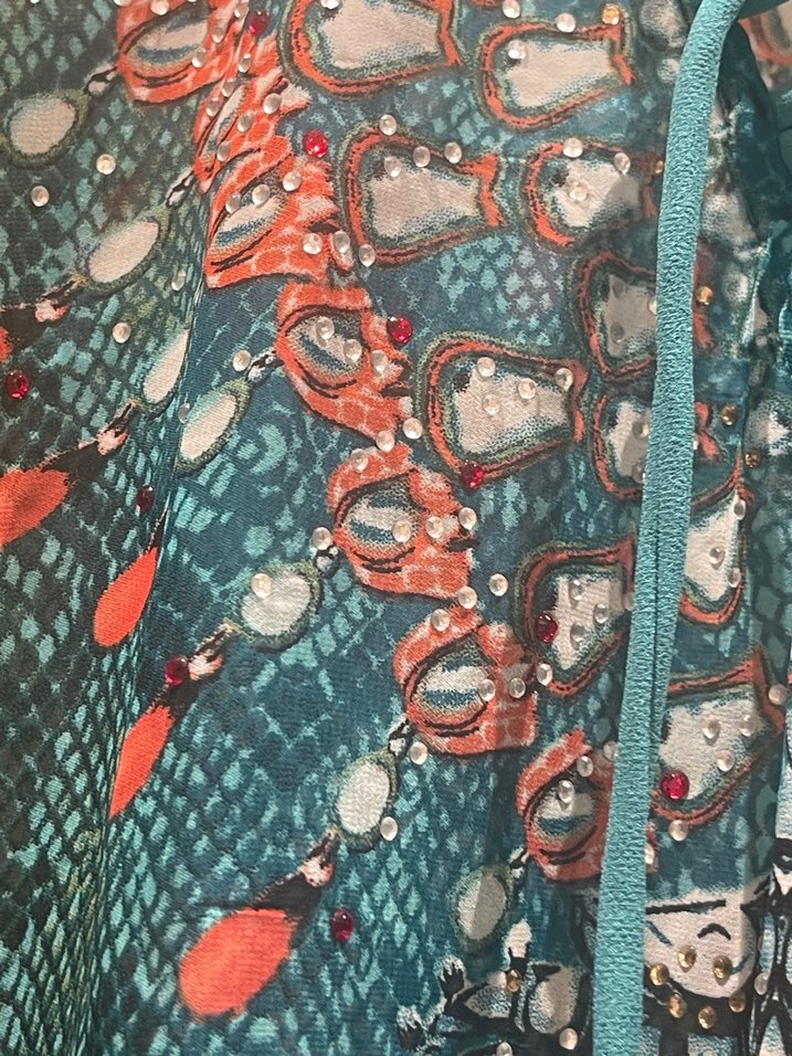 Ayyıldız  ithal taşlı plaj elbisesi - Görsel 3