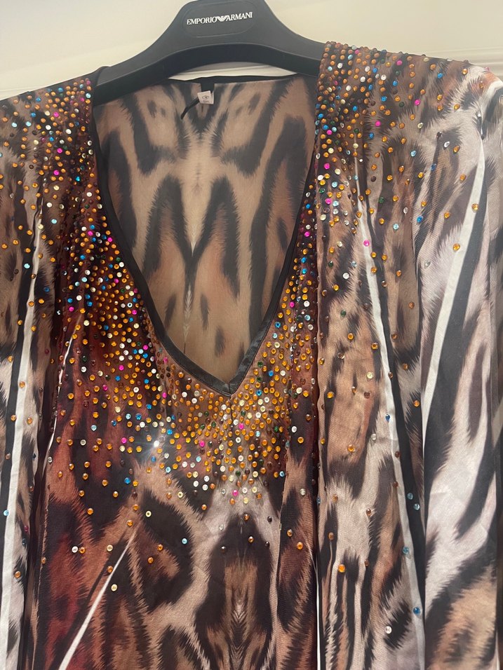 Ayyıldız taşlı  plaj elbisesi - Görsel 2