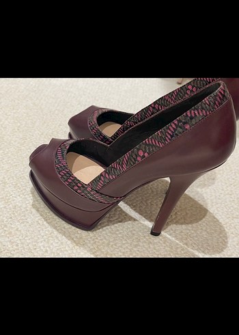 Fendi Fendi orjinal Bordo Platform Topuklu Stiletto