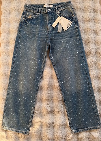 ipekyol Tas Detayli Koyu Mavi Denim Jean