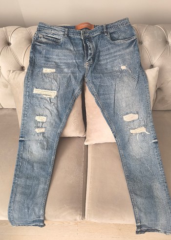 Dolce & Gabbana Acik Mavi Yikamali Dar Kesim Jean