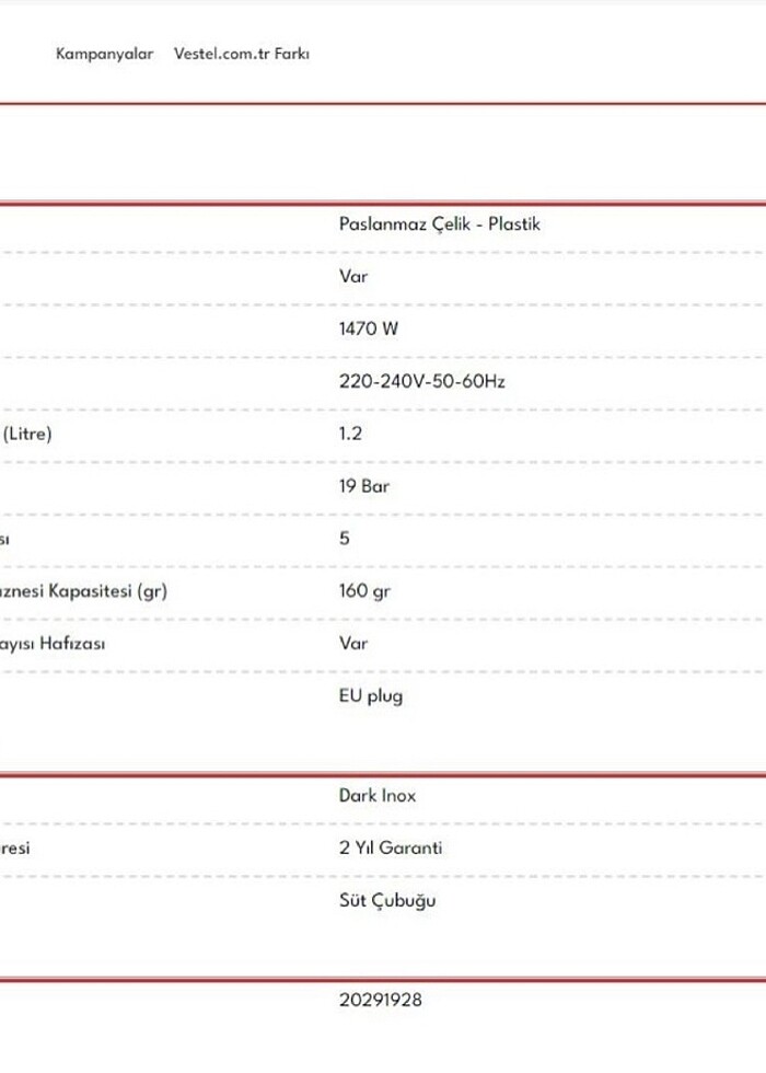 Veste tam otomatik kahve makinesi - Görsel 3
