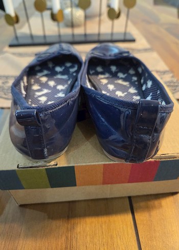 Kız Çocuk Lacivert Tokalı Babet Ayakkabı - Görsel 3