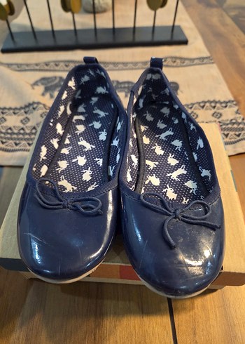 Kız Çocuk Lacivert Tokalı Babet Ayakkabı - Görsel 2