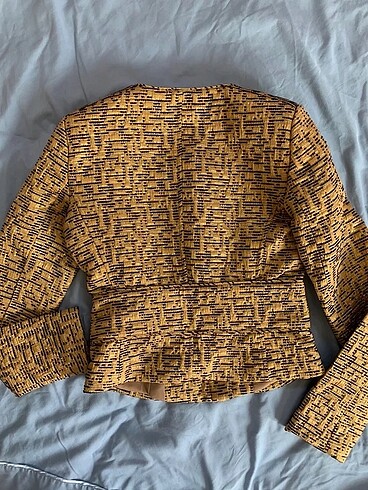 s Beden altın Renk Mango gold ceket