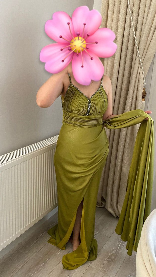 Drapeli Straplez Uzun Abiye Elbise - Görsel 2