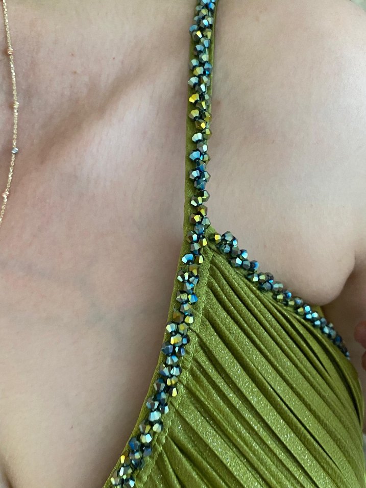 Drapeli Straplez Uzun Abiye Elbise - Görsel 5