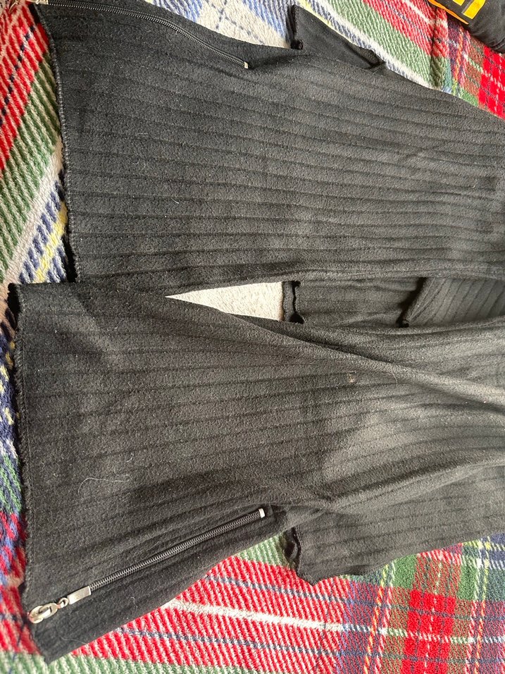 Gri Örgü kadın alt üst Takım fermuar detay - Görsel 2