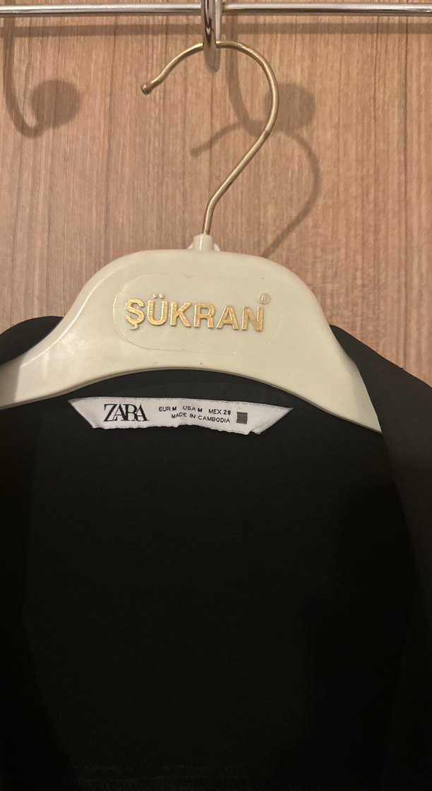 Siyah Keten Kadın Gömlek - Görsel 4