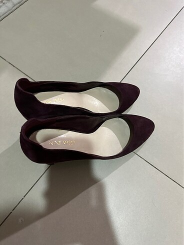 38 Beden Mor bordo stiletto yüksek topuklu
