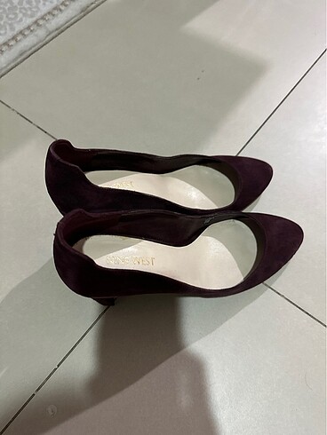 38 Beden mor Renk Mor bordo stiletto yüksek topuklu