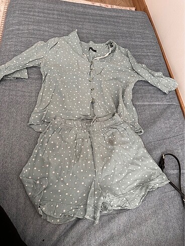 34 Beden turkuaz Renk pijama takımı