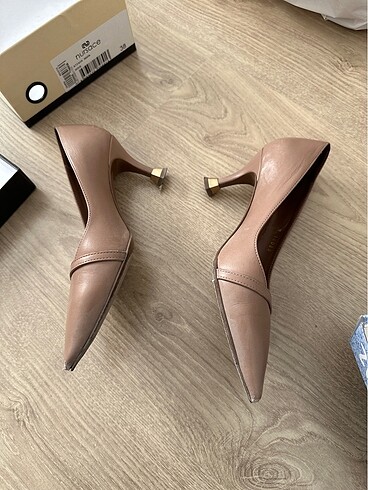 38 Beden camel Renk Stiletto topuklu ayakkabı ince topuk