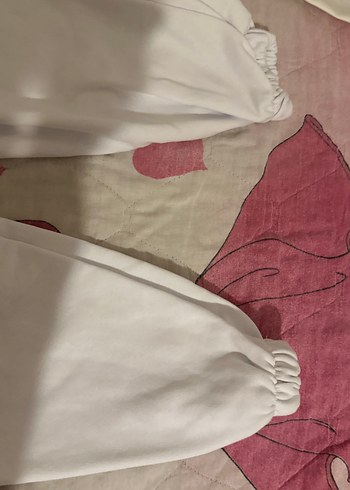 Beyaz Rahat Kesim Kadın Eşofman Altı - Görsel 3