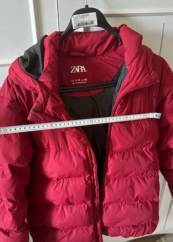 ZARA Kırmızı Fermuarlı erkek Kışlık Mont - Görsel 7