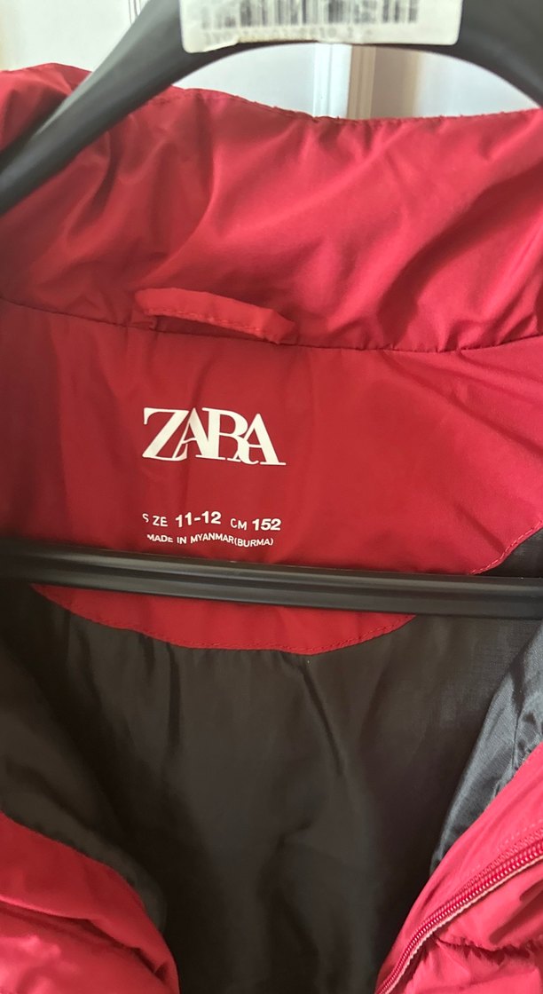 ZARA Kırmızı Fermuarlı erkek Kışlık Mont - Görsel 2