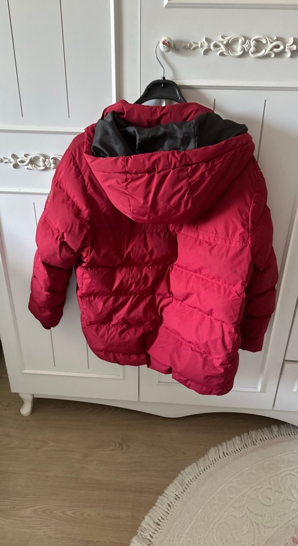 ZARA Kırmızı Fermuarlı erkek Kışlık Mont - Görsel 4