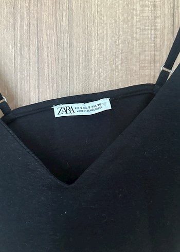 Siyah V Yaka İnce Askılı Büstiyer crop - Görsel 3