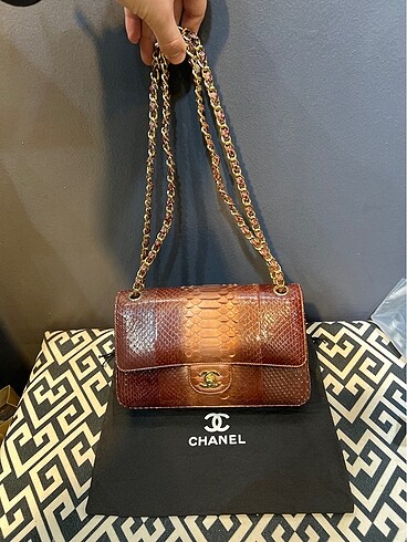 Chanel Chanel Orjinal Gerçek Yılan Derisi Çanta