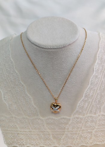 Accessorize  Altin Kalp Tasli İnce Zincir Kolye