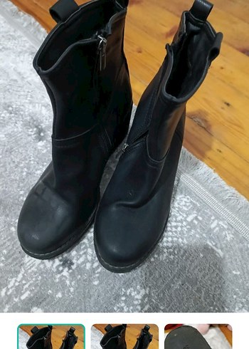 Diğer Sehir Stiline Uygun Siyah Deri Bot