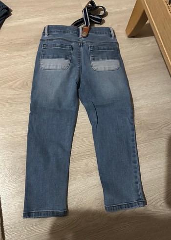 Erkek Çocuk Gri Mavi Bol Kesim Kot Pantolon askılı - Görsel 4