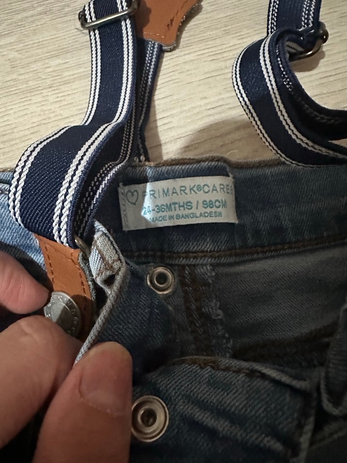 Erkek Çocuk Gri Mavi Bol Kesim Kot Pantolon askılı - Görsel 3