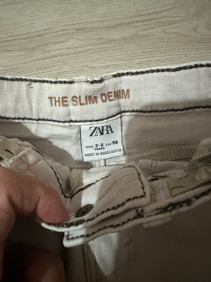 Beyaz Erkek Çocuk Denim Pantolon - Görsel 2