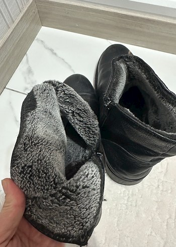 Erkek Siyah klasik Deri Tokalı Bot - Görsel 4